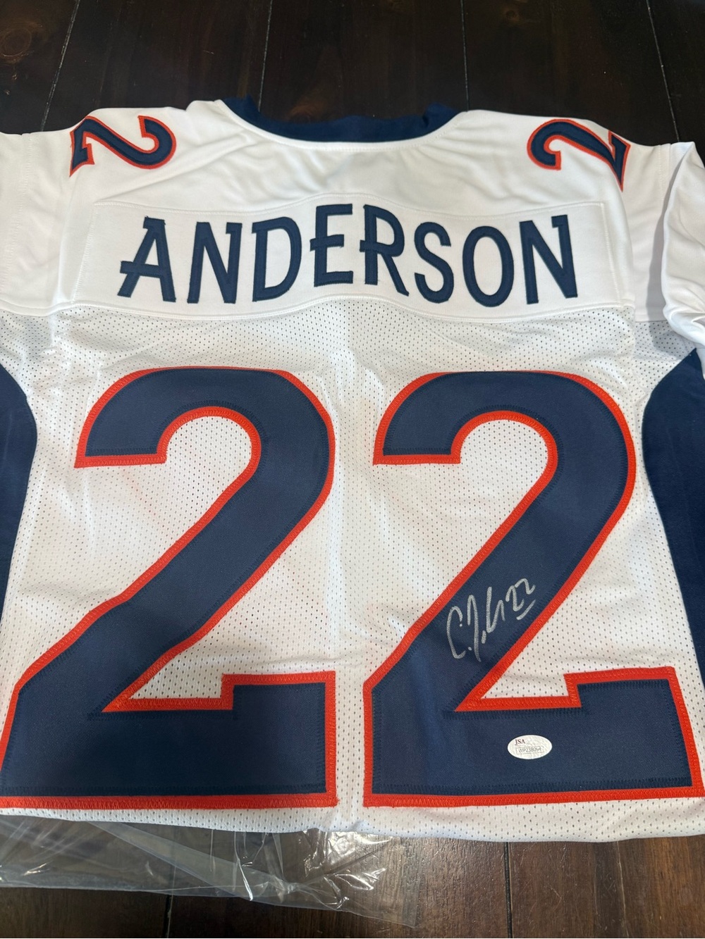 C.J Anderson Denver Broncos Signed Jersey 22
